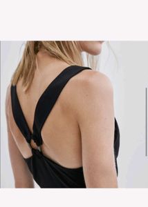 Zara Soft Surplice Wrap Dress Tortoise Shell O