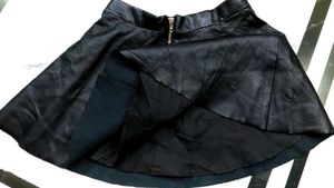 Leather Black Skirt For Girls
