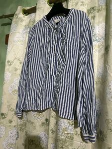 Striped Button-Up Shirt