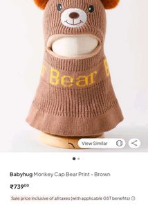 Adorable Bear Beanie with Pom Poms