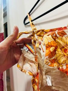Floral Linen Crop Top