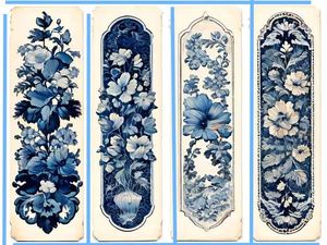 Vintage Floral Bookmarks - Set of 4