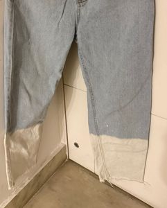 Two Tone Straight Fit Jeans