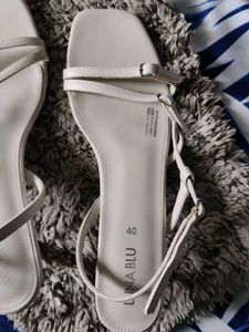 Westside ivory strappy heels