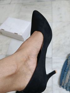 Black Pencil Heels Size 40,Uk 7