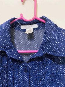 Cute Polka Dot Blouse See through