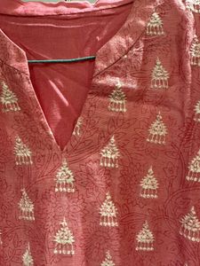 Pink Straight Kurta