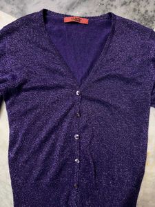 Metallic Purple Short Top