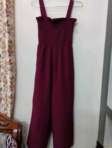 Maroon Jumpsuit.