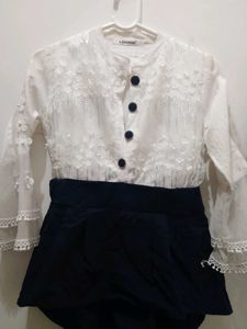 White Peplum Top