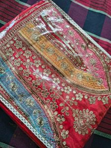 Red Embroidered Anarkali Suit