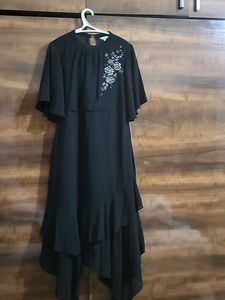 Elegant Black Asymmetrical Dress