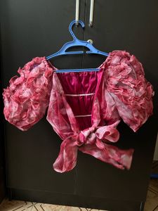 Ruffled Tie-Front Top