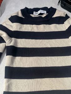 Zara Striped Long Sleeve Top
