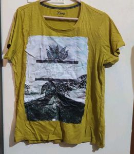 Graphic Tee - Mustard Yellow