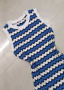 Blue Knit Dress