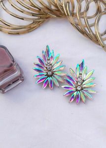 Iridescent Flower Earrings