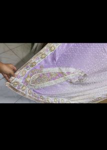 White Embroidered Saree