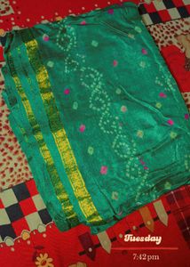Elegant green saree