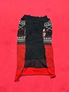 Christmas Knit Dog Sweater – Red &amp; Black