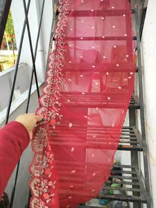 Red Embroidery Stylish Dupatta
