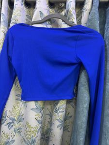 Cobalt Blue Ribbed Top