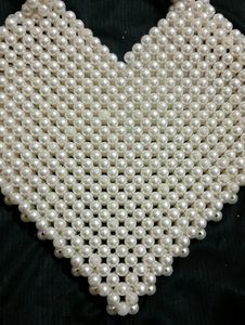 Fancy Handmade Heart-shaped Pearl Bag