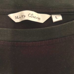 Miss Chase Black Full Sleeves Crop Top