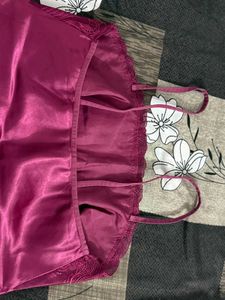 Purple Satin Nightsuit