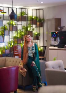 Emerald Green Embroidered Salwar Suit