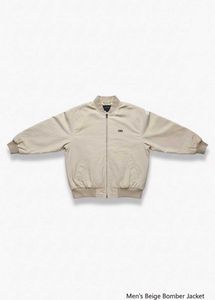 Balenciaga Men's Beige Bomber Jacket