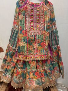 Sharara Set With Kurti And Dupatta