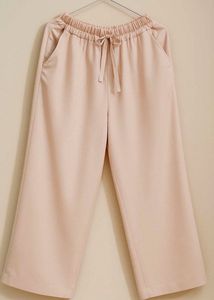 Pale Pink Wide-Leg Line Trouser