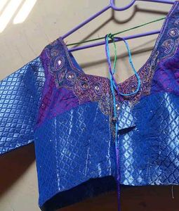 Royal Blue Pure Banarsi Silk Saree