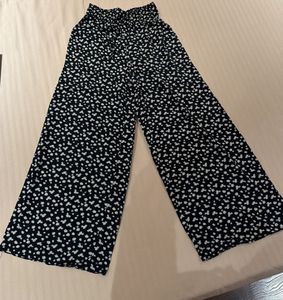 Floral Print Wide Leg Pants