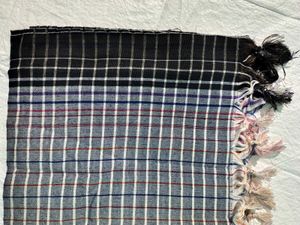 Black Checkered Cotton Towel