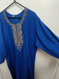 Elegant Blue Embroidered Kurta