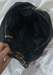 Black Leather Shoulder Bag