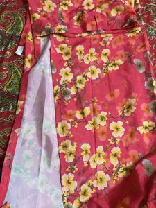 Floral Print Wrap Around Long Skirt