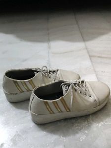 White Heeled Sneakers
