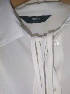Elegant White Ruffle Formal shirt