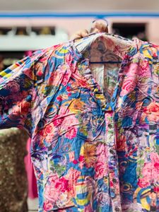 Floral Print Tunic Top