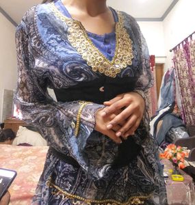 Y2k Pinteresty Printed Sheer Kurti/top