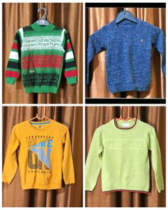 Combo Of 4,3 Sweater 1 Sweatshirt,  Mix Sizes