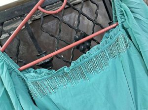 AND TEAL A-line Dress