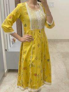 Yellow Frockstyle Kurta