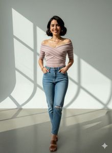 Striped Off-Shoulder Top