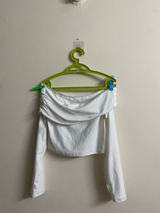 White off shoulder top