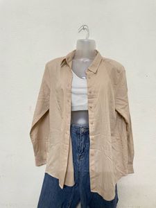Pintresty Beige Formal UNIQLO Shirt