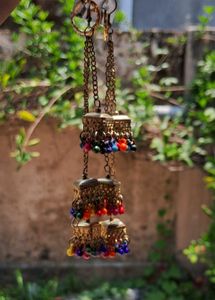 Multi Colour Oxidised Earring